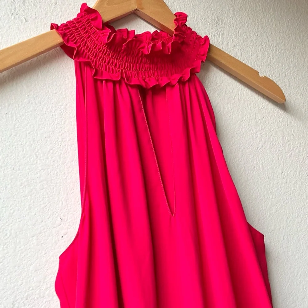 Amanda Uprichard Lipstick Res Halter Neck Sorella Mini Dress Sz M - Picture 5 of 14